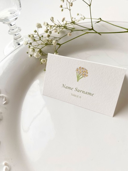 Table place card "Love of two yarrows"