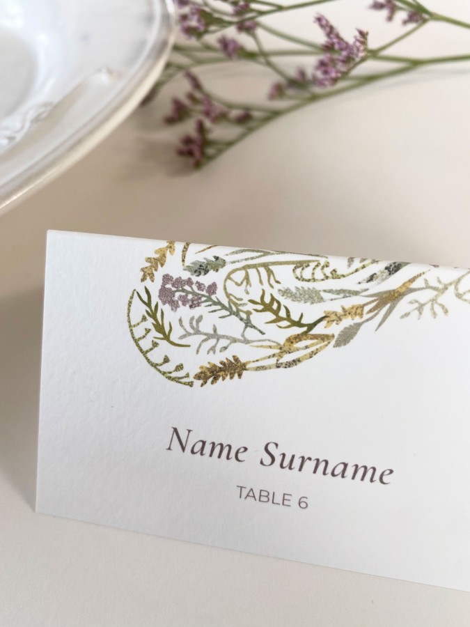 Table place card "Love in the fields"